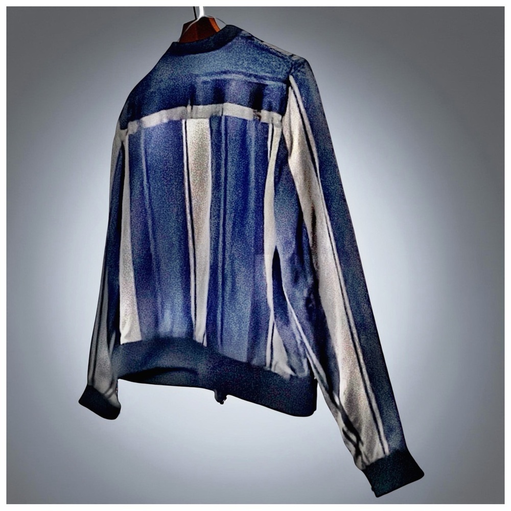 Nordstrom Collection Silk Striped
Bomber Jacket | Luxe Twill | Modern Classic - Picture 5 of 12
